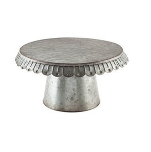 Designer Round Cupcake <b>Stand</b> Galvanized Metal Plate Cake <b>Stand</b> for Birthday Parties and Home Decorations - Product Image 1