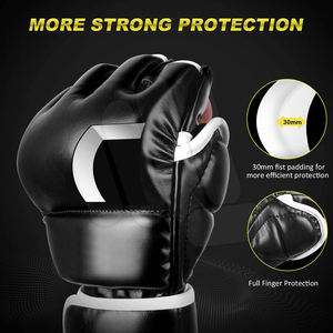 Customizable MMA Mixed <b>Martial</b> <b>Arts</b> Half Finger <b>Boxing</b> <b>Gloves</b> for Training Sparring <b>and</b> Fitness Workouts - Product Image 4