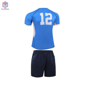 Vêtements de sport de rugby pour hommes par sublimation personnalisée de haute qualité ensembles d'uniformes bleus avec maillots et chemises pour vêtements de football - Product Image 2