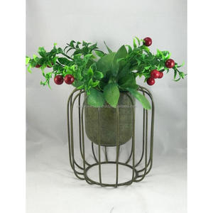 Iron Floor Rustic Boughpot <b>Large</b> <b>Planter</b> Eco-Friendly Durable 2L Capacity Home Outdoor Garden Decoration Colorful Patina Finish - Product Image 4
