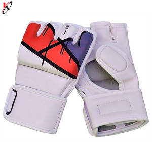 Gants de boxe MMA en cuir pour hommes, demi-doigt, Logo personnalisé, nouveau Design de qualité supérieure, - Product Image 6