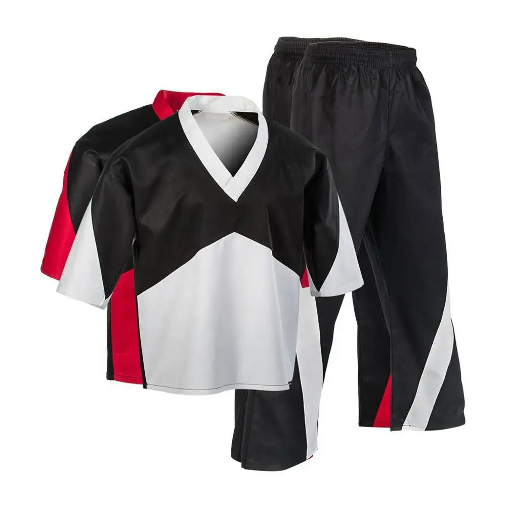 Aangepaste Karate Uniform Krijgskunst Slijtage Karate Gi Pak Voor Academische Training Eventuele Clubs Gesublimeerd Satijn Karate Uniform