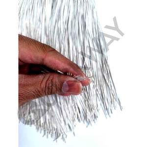 Alambre francés Chapado en plata Gimp Bullion Purl Thread Protector Medium Solid Silver Color Sale Bullion Wire - Product Image 2