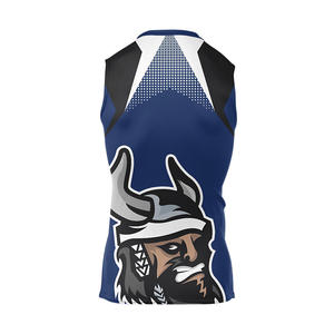 Conjuntos de Uniformes de Baloncesto de Tela Transpirable y Cómoda, Talla Personalizada, Fabricante Profesional, Cuello en V Corto Estampado, Cierre de Botones - Product Image 2