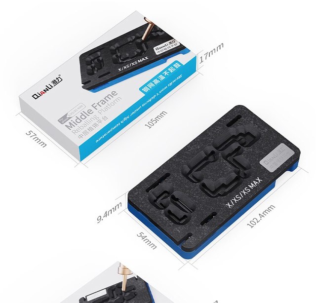 Qianli 3 In1 BGA Reballing Stencil Planting Tin Platform for iPhone X XS 11 11 Pro Max Motherboard Middle Layer Fixture Repair