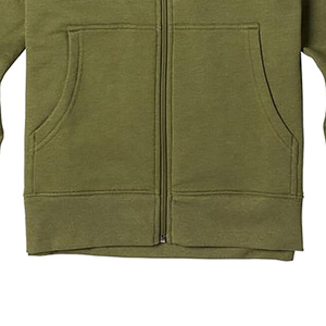 เสื้อฮู้ดผ้าคอตตอน100% สำหรับผู้ชายเสื้อฮู้ดแบบรูดซิปสีพื้นแบบกำหนดเอง - Product Image 2