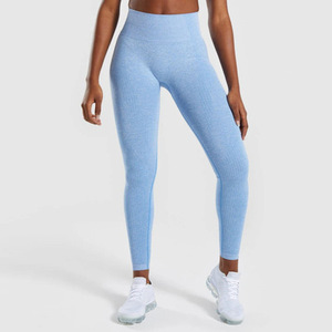Custom Nylon Spandex Fabric Yoga Legging Breathable Sportswear Gym Training High Waist Customized Printing Logo - Product Image 5