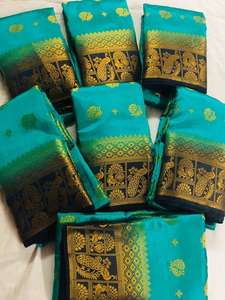 Sarees en soie d'art Alphanumero en gros - Product Image 6