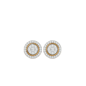 0.45Ctw 10K Gold Round Natural Diamond Cluster Stud <b>Earrings</b> | Ladies Halo Design Birthday Gift Fine Jewelry Screw <b>Back</b> Secure - Product Image 2