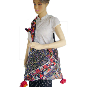 Sac de broderie Banjara de style bohème fait à la main fermeture à glissière en polyester écologique toutes saisons ethnique ethnique Banjara Embr - Product Image 4