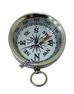 Nautical Brass Compass Marine Directional Pocket Astrolabe For Key Chain Chrome Polished Compass Gift Item