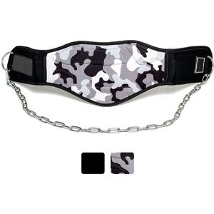 New Arrival Unisex Neoprene Dip <b>Belt</b> Grey Camouflage Weightlifting Gym <b>Exercise</b> Back Support Straight Form Heavy-Duty Chain - Product Image 1