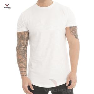 Camiseta de gimnasio deportiva de alta calidad para hombre, camiseta personalizada al por mayor, precio barato, camiseta transpirable de talla grande, diseño en blanco bordado - Product Image 3