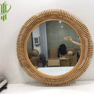 Hot selling Straw <b>Mirror</b> <b>Wall</b> Decoration Home Decor Boho <b>Mirror</b> <b>Wall</b> Decor - Product Image 4