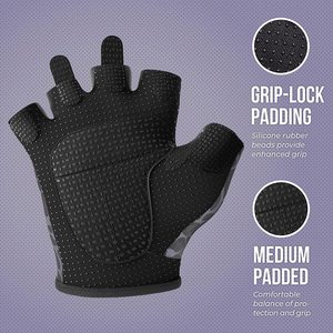 Guantes de levantamiento de pesas de cuero de doble Palma con estampado de pantera negra de alta calidad para mujeres y hombres para gimnasio y deportes-Precio al por mayor - Product Image 2