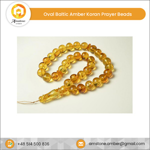 Cuentas ovaladas de ámbar balístico, abalorios de oración del Corán Islámico - Product Image 5