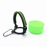 Bouteilles d'eau en polyester à large ouverture pour la survie en plein air, écologiques, pour les meilleures ventes, avec sangle, 12-64 oz