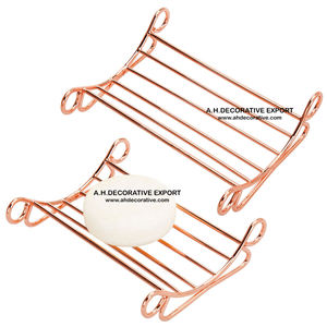 Soporte de caja de jabón de alambre Chapado en cobre, para decoración de sala de estar, lavabo y baño, caja de jabón de lujo - Product Image 3