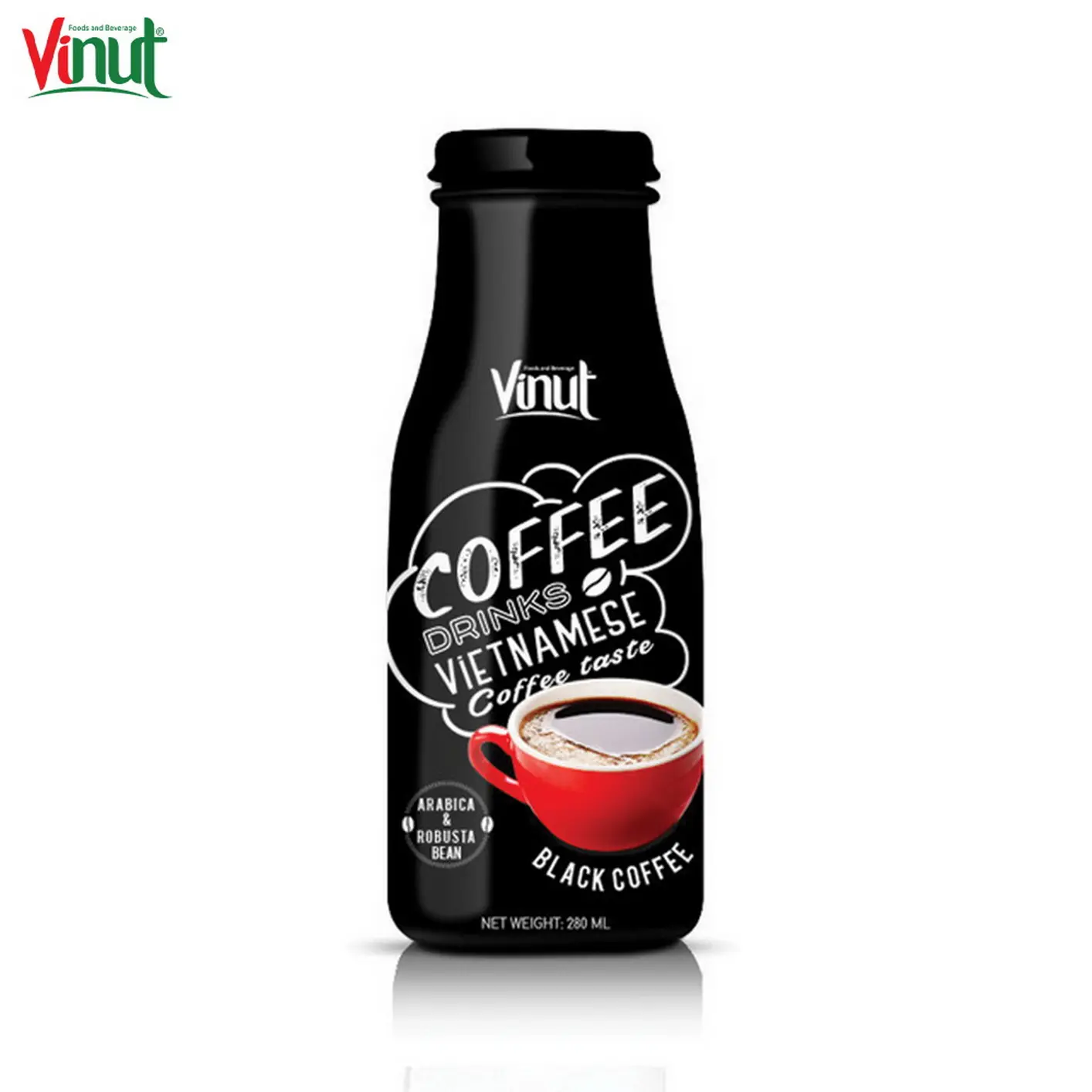 280ml VINUT bottle Mixed container flavors Black Coffee Wholesalers real pure