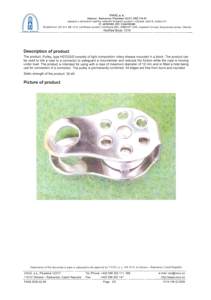 CE EN12278 polea lateral fija de acero inoxidable, tamaño de cuerda, 13mm - Product Image 3