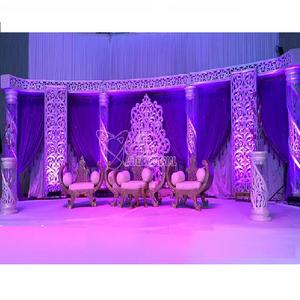 การตกแต่งเวทีงานแต่งงานที่มีสไตล์สำหรับการรับชุดรูปแบบสีขาวรอยัลการตกแต่งเวทีงานแต่งงานชุดรูปแบบที่ไม่ซ้ำกันงานเลี้ยงค็อกเทลตกแต่งเวที - Product Image 1