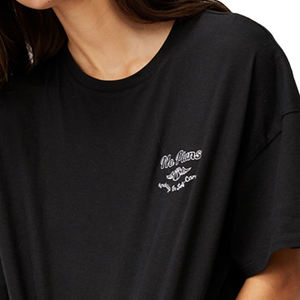 Hot Sale Blank Cotton Polyester O neck Printing Plus Size Plain Custom Logo Printed Black Unisex T Shirts women - Product Image 2