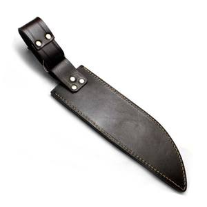 Funda de cuero texturizado de grano rico OEM de Venta caliente de alta calidad para cuchillos Bowie de hoja fija - Product Image 3