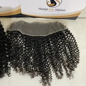 Grade 12A Top Quality 13x6 13x4 Human Hair Curly Frontal Raw Virgin HD Transparent Lace Frontal Closure