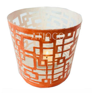 Bougeoir conique en métal de qualité supérieure dernier support votif et photophore vert chandelier votif vert - Product Image 6