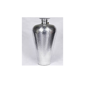 Florero de metal de acero inoxidable con acabado de alta calidad, maceta de decoración para sala de estar - Product Image 1