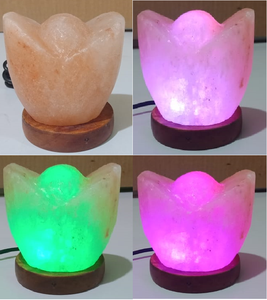 USB Mini Feng Shui pirámide tallada lámpara de sal del Himalaya ecológica artesanía Natural hogar decorativo para el estilo de amor - Product Image 6