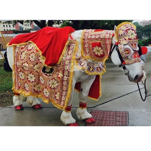 Disfraz de caballo para Ceremonia de Baraat indio, hermoso atuendo de caballo de Boda del sur de Asia, disfraz de caballo de boda indio decorado - Product Image 1