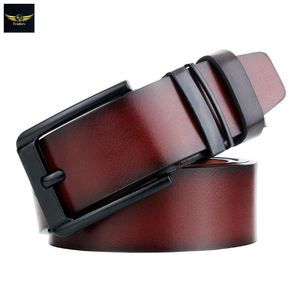 Cinturón de piel auténtica Natural para hombre, con hebilla resistente, Vintage, adecuado para pantalones vaqueros informales - Product Image 2