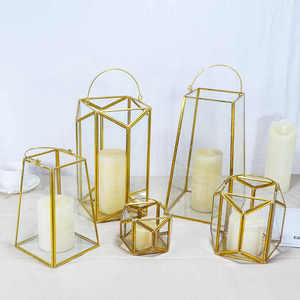 <b>Brass</b> Metal <b>Lantern</b>. Pyramid Shines Bright in Antiqued <b>Brass</b> Transparent Glass with Mirrored Base Handmade UV/Digital Printed - Product Image 5