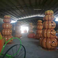 Statues en fibre de verre géantes, citrouille tour, Halloween, grande sculpture en fibre de verre personnalisée, citrouille, décoration extérieure pour événements festifs