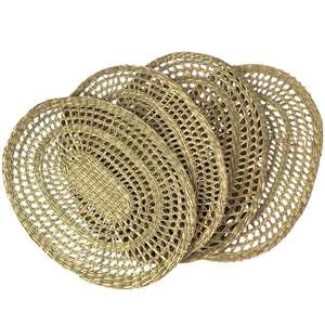 Factory Handicraft Round Shape Seagrass Placemats 100% Handmade Bamboo Place <b>Mat</b> Made in Vietnam <b>Kitchen</b> Accessories Handicraft - Product Image 2