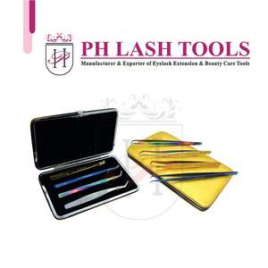 Kit de pincettes élastiques pour faux cils, pour Extension de cils, en cuir, de haute qualité, 4 pièces - Product Image 5