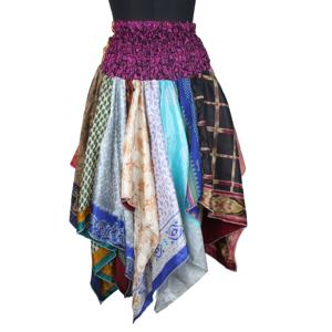 Diamond Cut Style Multi Color <b>Silk</b> Patches <b>Skirt</b> Patchwork New Saree <b>Skirts</b> Long Size Saree <b>Skirts</b> for Ladies Art <b>Silk</b> <b>Skirts</b> - Product Image 3