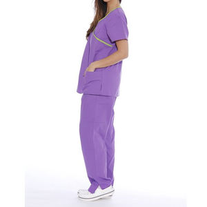 Conjunto de 2 piezas de uniforme médico para mujer, set de uniforme de enfermera y Hospital elástico personalizado, nuevo estilo, venta al por mayor, 2022 - Product Image 6
