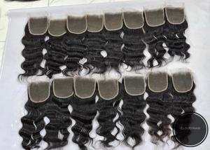 CDYHAIRVN 5x5 Natural Color Virgin Raw hd swiss Human Hair Bundles with Lace Frontal Pre Plucked Lace Closure - Product Image 3