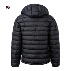 Veste matelassée chaude pour homme, manteaux légers à capuche, veste à bulles à manches longues, fermeture éclair unie, respirante, vêtements décontractés, logo personnalisé OEM - Product Image 2
