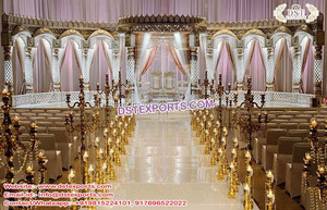 Décorations de mariage de luxe traditionnelles hindoues et indiennes du Sud Mandap Royal Fiber pour les États-Unis et la Floride Décorations de mariage en Floride - Product Image 3