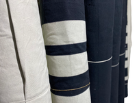 Tissu en toile à rayures noires et blanches de style arabe sur mesure pour tente pare-vent, mur, camping dans le désert, rideau de protection