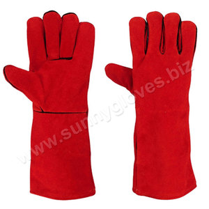 ถุงมือเชื่อมราคาถูกทำจากหนังวัวแยก - Product Image 1