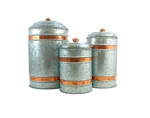 Boîte à pain chromée fantaisie, boîte de rangement avec couvercle en bois décorative pour la cuisine - Product Image 4
