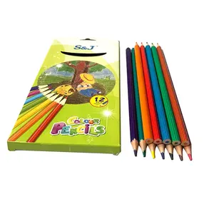 도매 12Pcs 패션 잎 모양 컬러 연필 Lapices Colores