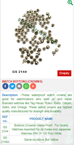 MONTRE BOUTONS (COURONNES) | GS OUTILS DE FABRICATION DE MONTRES - Product Image 2