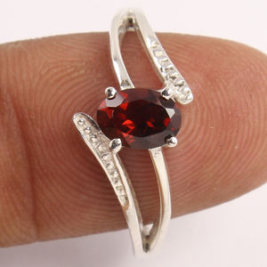 Anillos de piedras granate de plata Natural 100% de calidad superior excelente con anillos hechos a mano de sólida plata de ley 925 - Product Image 2