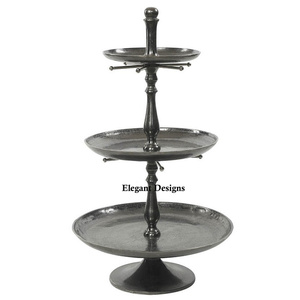 Round Shape Gold Plated Metal <b>Cake</b> <b>Stand</b> <b>Set</b> of Three Handmade <b>Cake</b> <b>Stand</b> Indian Stylish Handmade Decorative <b>Cake</b> <b>Stand</b> - Product Image 4