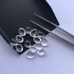 หินควอทซ์คริสตัลธรรมชาติขนาด8มม. 10มม. อัญมณีทรงรีหลวมเรียบ - Product Image 2